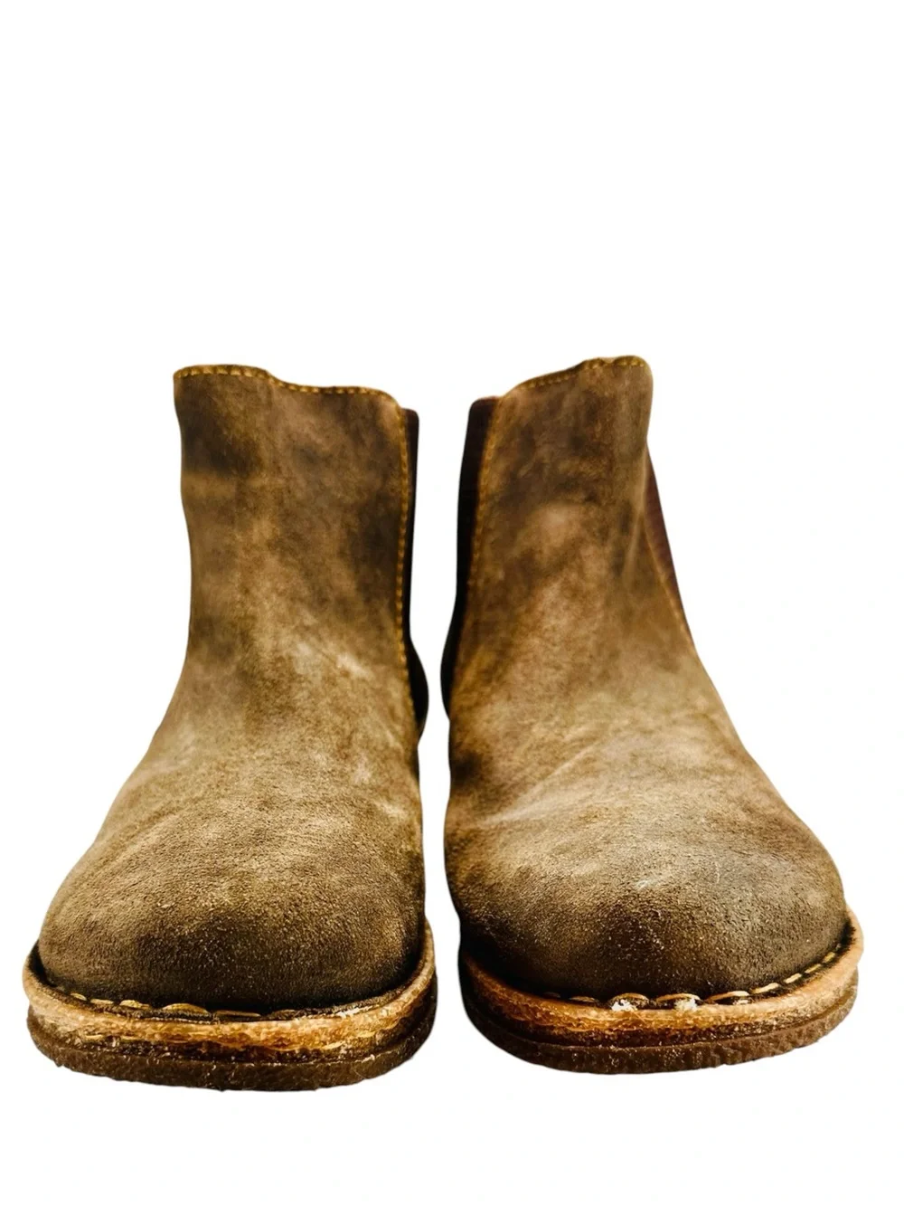 Born Faline Taupe Boots Women's 8.5 Leather Ankle Booties